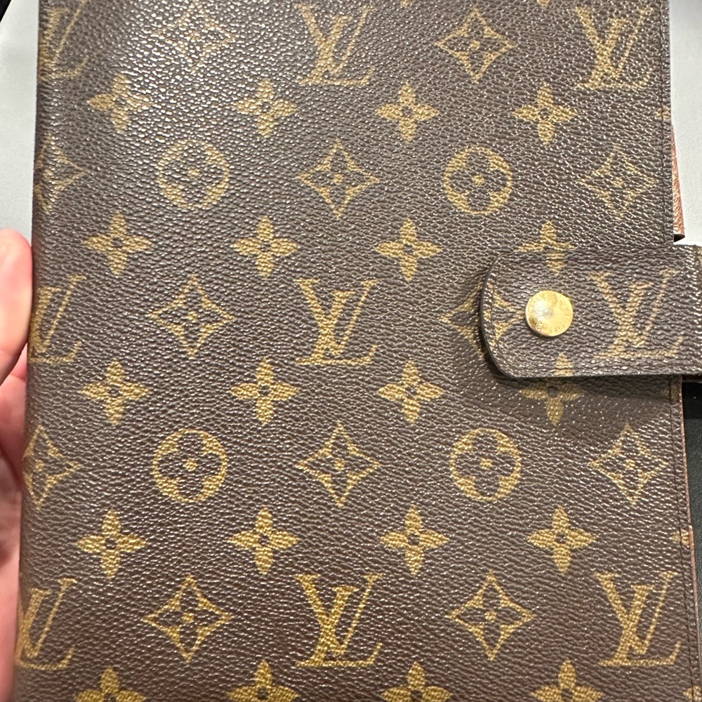 Louis Vuitton Brown Monogram authentic GM desk agenda a5
